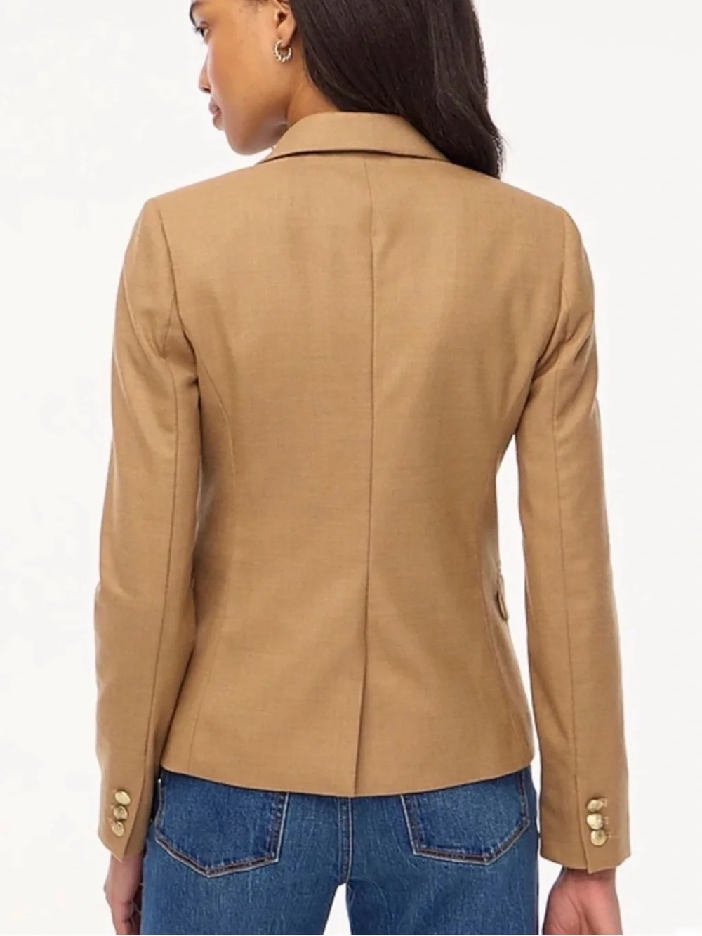 J. Crew Original Schoolboy Wool Blazer Jacket in Camel Brown, Size 4